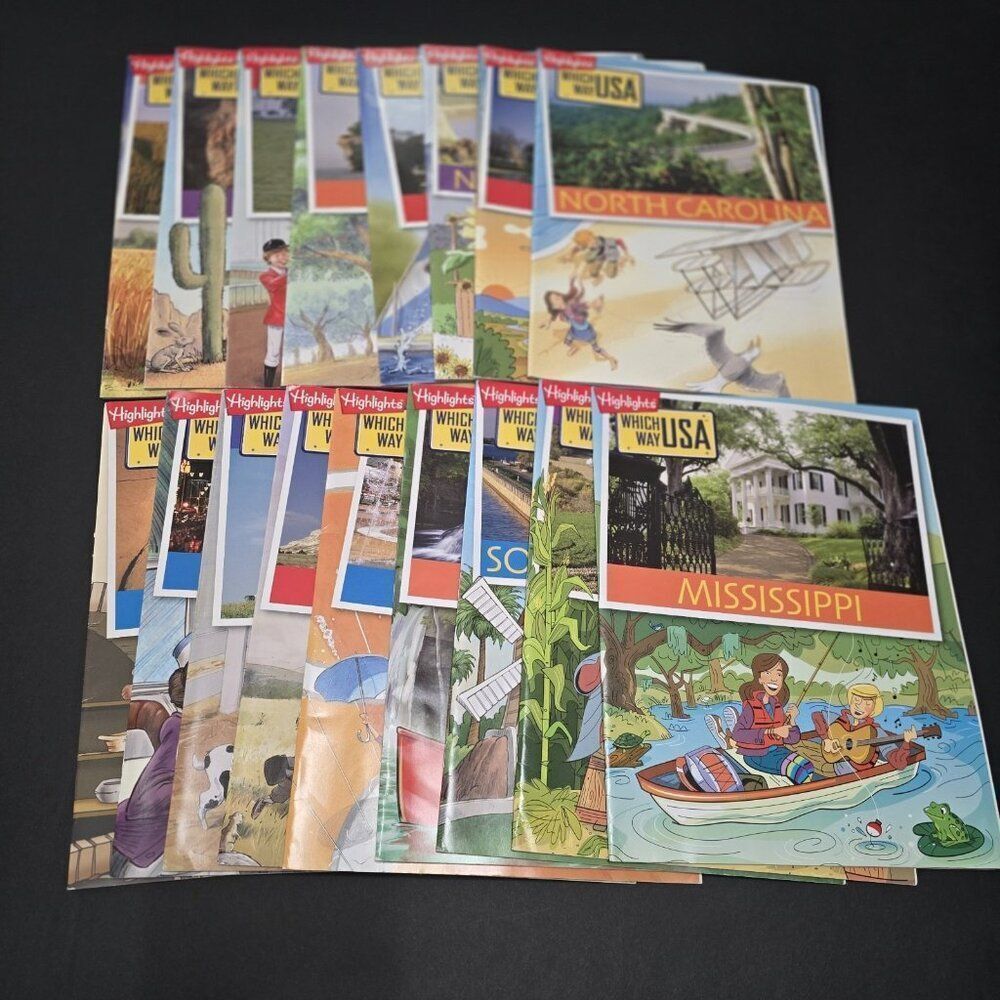 23 - Highlights Childrens Magazine STATE Which Way USA Puzzle Books